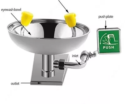 Аварийный фонтан для промывки глаз