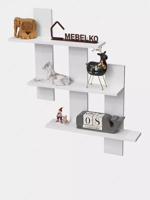 Kitoblar va gullar uchun devorga ornatiladigan osma polka