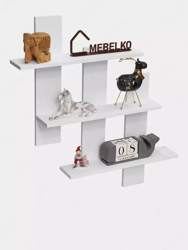 Kitoblar va gullar uchun devorga ornatiladigan osma polka