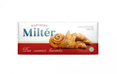 Маргарин твердый марки МТС «Для слоённого теста» 72% 500 г