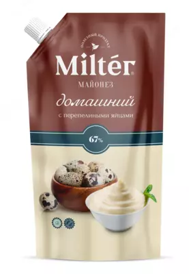 Майонез «Домашний» с перепелиными яйцамис 67% 190 гр
