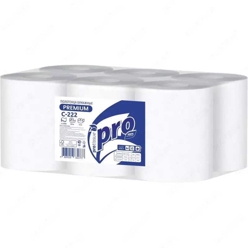 {0} so'mdan H1 TORK / Pro tissue dispenseri uchun qog'oz sochiqlar 2 sl.150 m 6 rul C 222