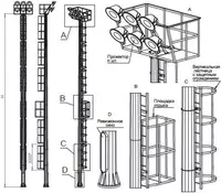 Мачты освещения стадиона