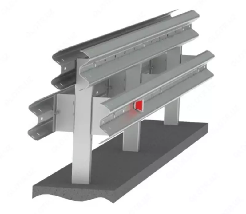 Двухъярусные двухсторонние дорожные ограждения металлическе