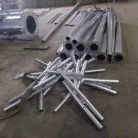 Оцинкованные граненые конические опоры освещения