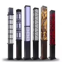 Lazer bilan kesilgan naqshli pol lampalari