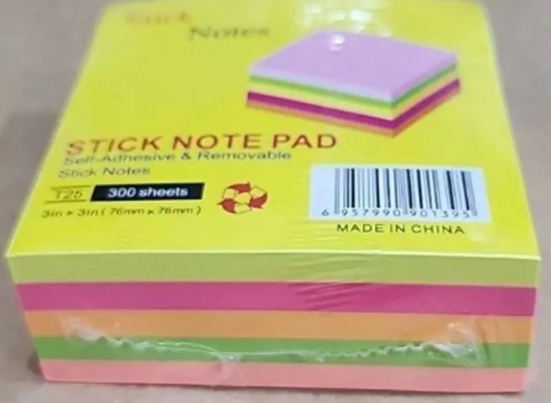 O'z-o'zidan yopishtiruvchi qog'oz (stikerlar) ko'p rangli, 300 dona