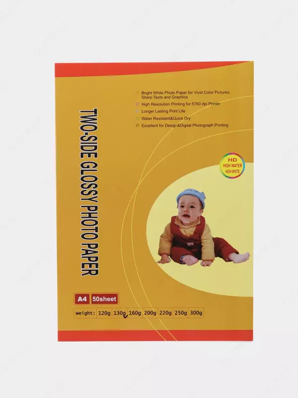 Yaltiroq fotoqog'oz A4, 130 g/m²