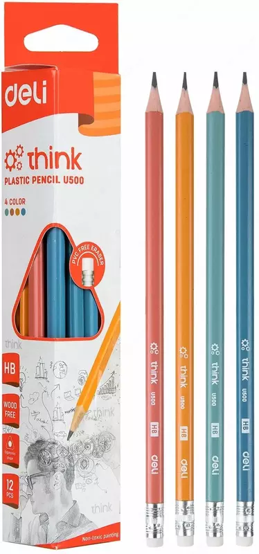 Oddiy qalam Deli EU50000 o'chirgich bilan HB deb o'ylayman