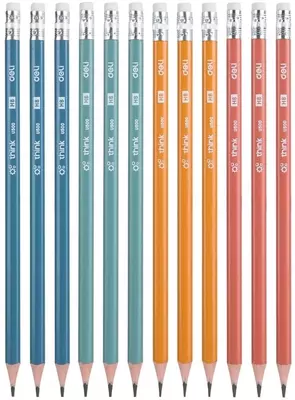 Карандаш простой Deli EU50000 think HB с ластиком - 2 000 сум / шт.