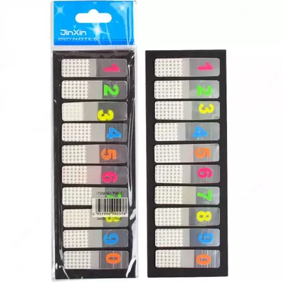 Стикеры-закладки с цифрами - 6 000 сум / упаковка