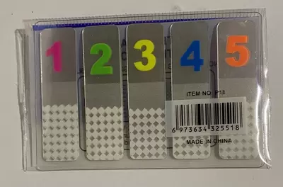 6 000 сум / упаковка Стикеры-закладки с цифрами