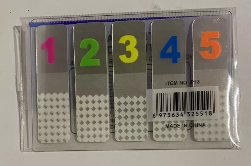 Стикеры-закладки с цифрами