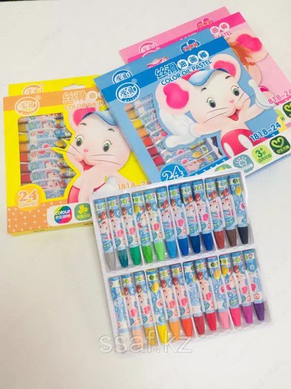 Bolalar uchun moyli pastel Rangli yog'li pastel 1818-24, 24 rang (P-0147838)