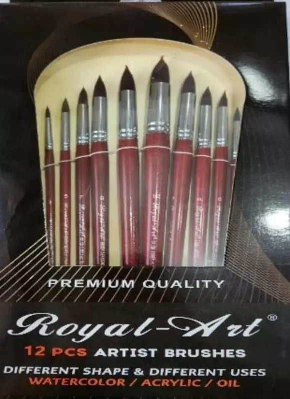 Набор синтетических художественных кистей Royal-Art, 12 шт