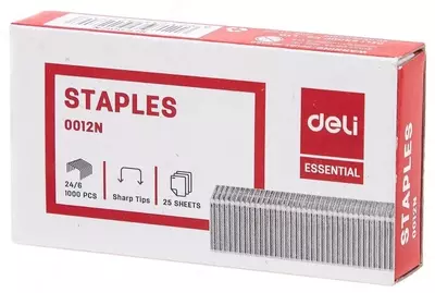 Скобы для степлера Deli 24/6