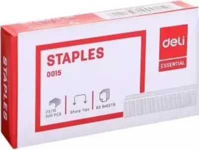 Скобы для степлера Deli 23/10 (P-0147660) - 3 000 сум / упаковка
