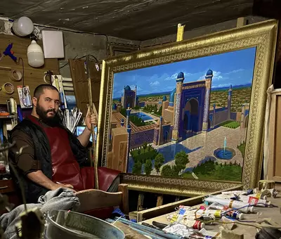 Картина Белый дворец Шахрисабза (1380–1404 годы) - 6 909 180.4 сум / шт