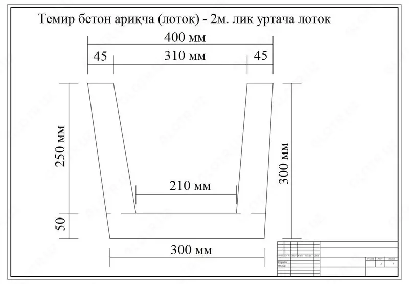 Бетон лоток (арикча) - Bordyurlar