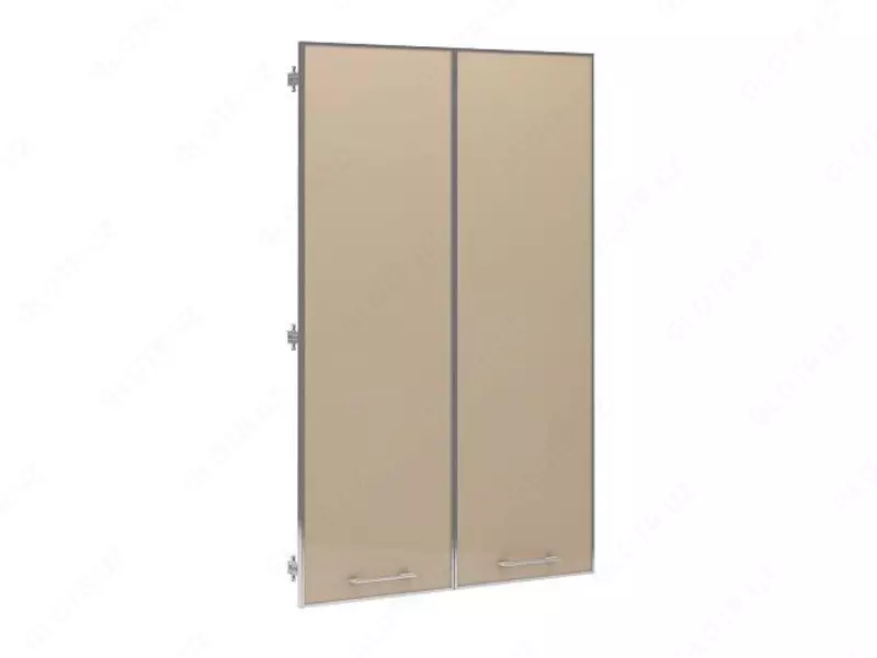 Двери стеклянные в алюминиевой рамке средние 900х20х1357