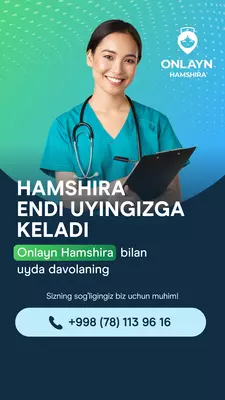 от 100 000 сум Onlayn Hamshira - Лечитесь дома с нами!