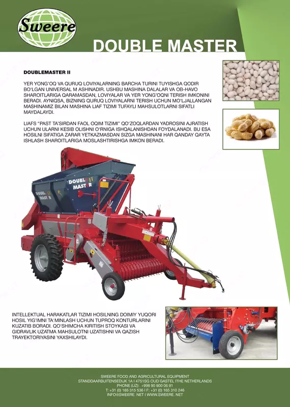 Quruq loviya yigish uchun universal mashina