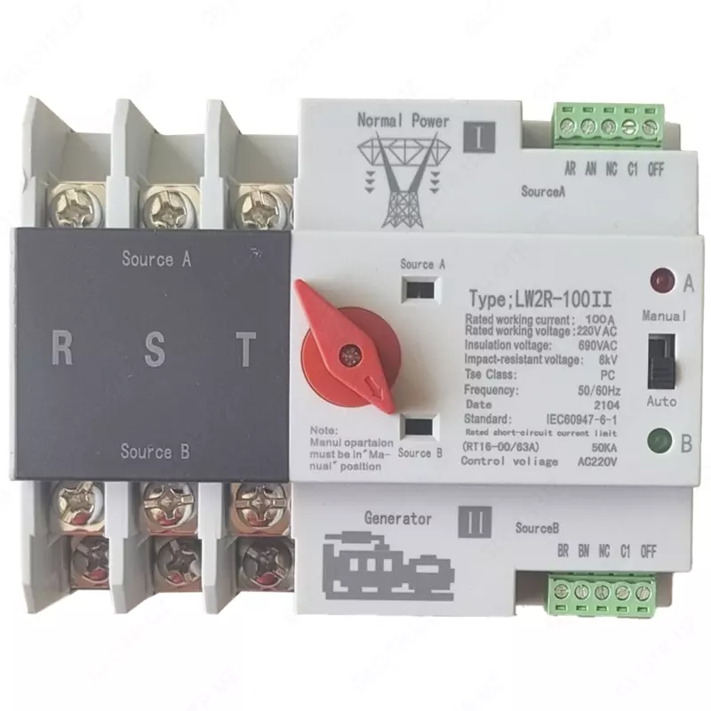 Автоматический ввод резерва АВР серии CGQ1 3P-100A - от {0} сум