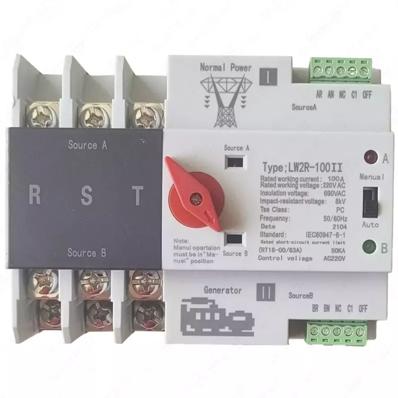 Автоматический ввод резерва АВР серии CGQ1 3P-125A - от {0} сум