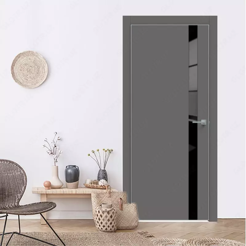 Межкомнатная дверь URBAN 1SV ONYX Silver Mould - по запросу