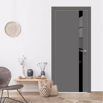 Межкомнатная дверь URBAN 1SV ONYX Silver Mould - Narx so&#039;rov asosida