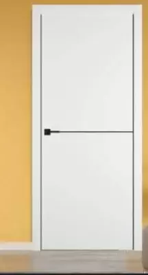 Межкомнатная дверь EMALEX E 27 Ice с молдингом Black Mould - Цена по запросу