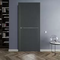 Межкомнатная дверь EMALEX E 27 Jet Loft с молдингом Black Mould - по запросу