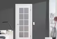 Межкомнатная дверь EMALEX ER1 Ice с прозрачным стеклом White Cloud - по запросу