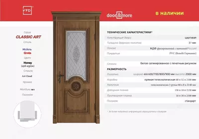 Межкомнатная дверь CLASSIC ART Greta Honey