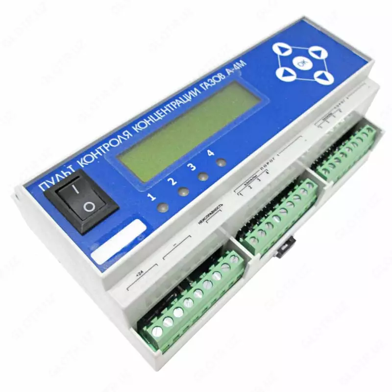 Пульт контроля концентрации газа для подключения до 4 газоанализаторов по интерфейсу 4-20 mA