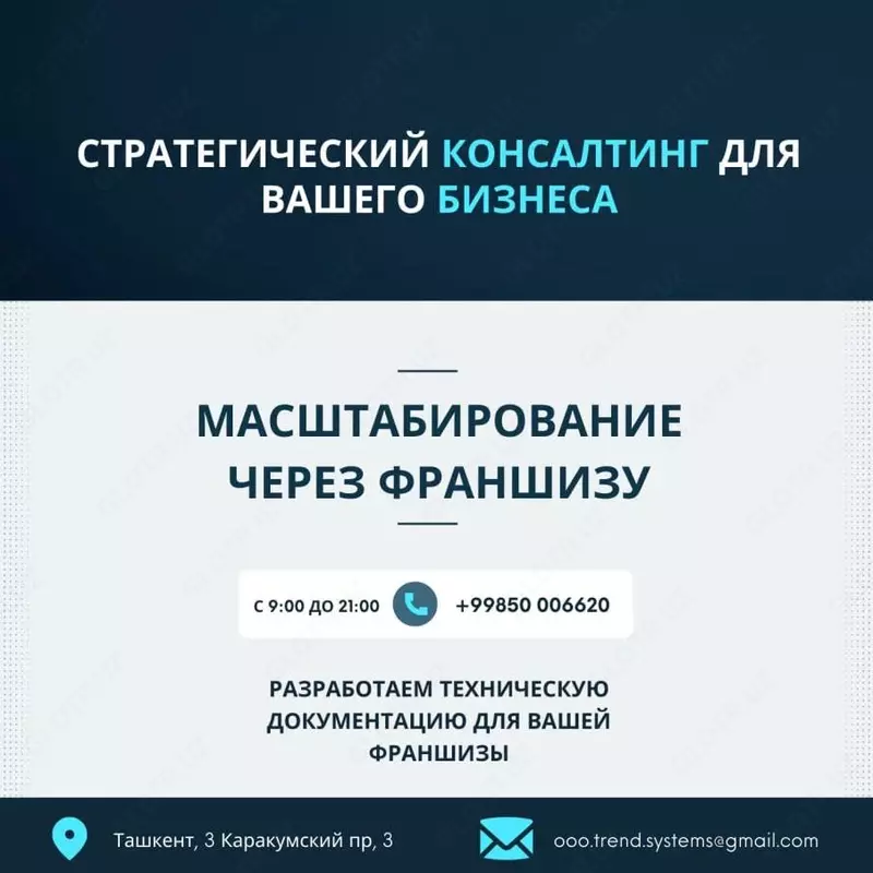 Упаковка франшизы - 60 000 000 сум