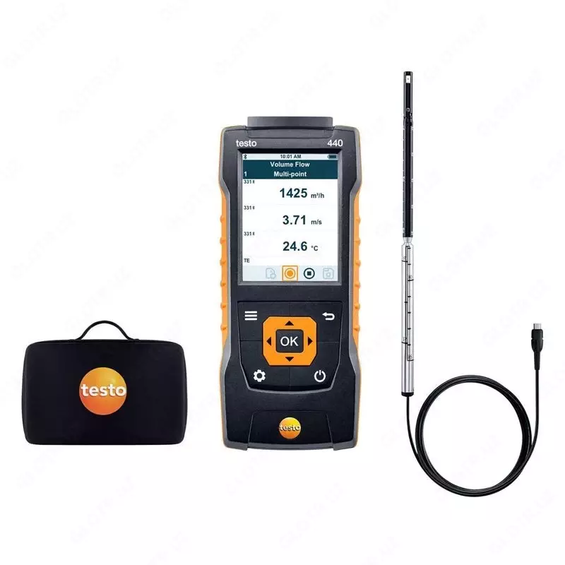 Testo 440. Комплект с зондом с обогреваемой струной и кейсом 0563 4400 - от {0} сум