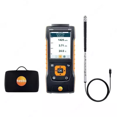 Testo 440. Комплект с крыльчаткой 16 мм и кейсом 0563 4401 - от 30 000 000 сум / шт.