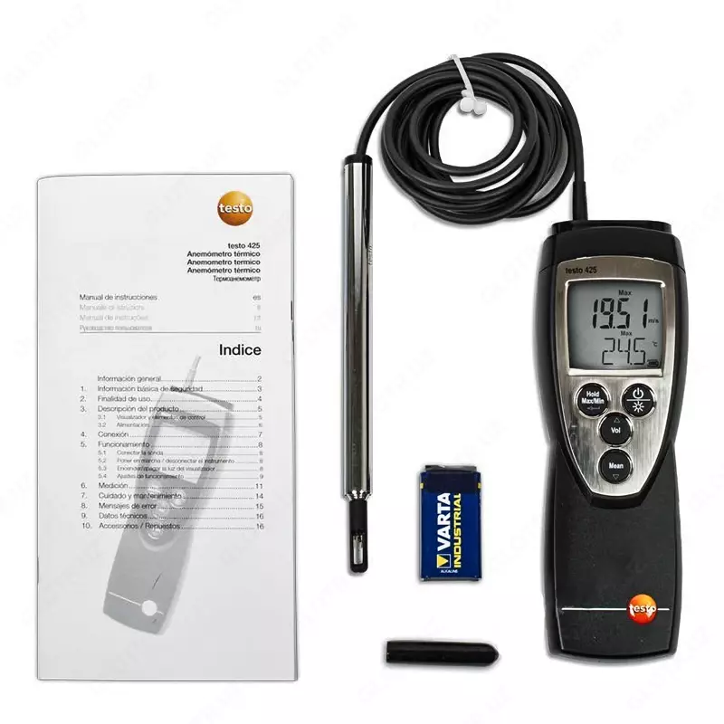 Testo 425 Yilni issiq simli anemometr 0560 4251 - {0} so'mdan