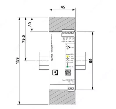 QUINT4-PS/1AC/24DC/3.8/PT - блок питания 2909577 - от 1 000 000 сум / шт.