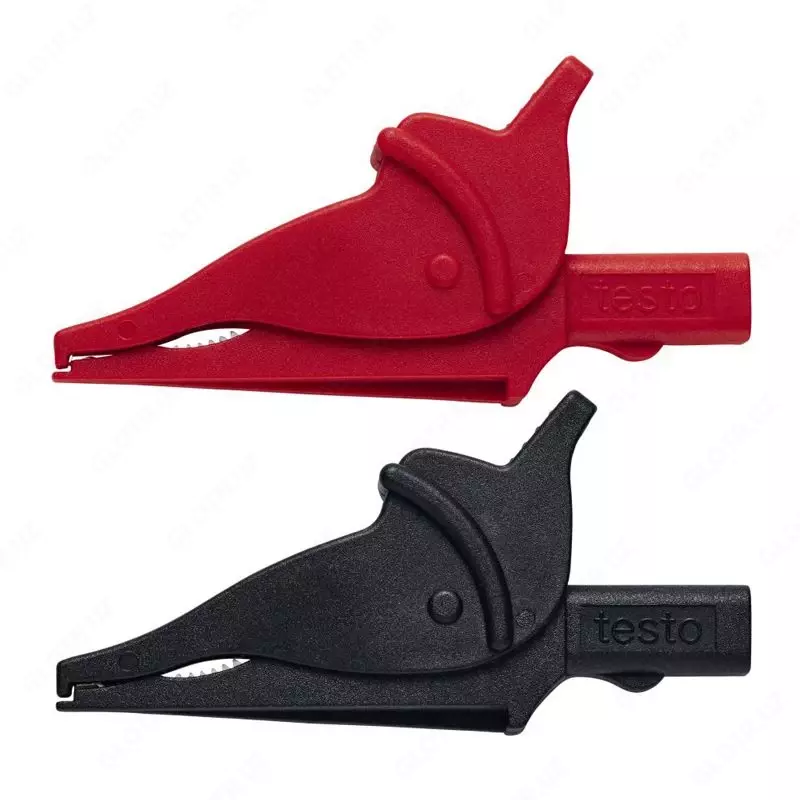 Комплект изолированных зажимов Testo типа «крокодил» класс перенапряжения CAT III 600 В