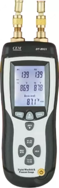 DT-8921 - манометр дифференциальный двухканальный - термометр