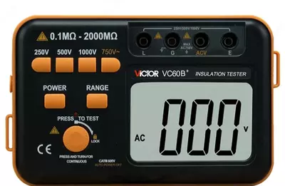 Victor VC60B+ — измеритель сопротивления изоляции Код товара: 49534
