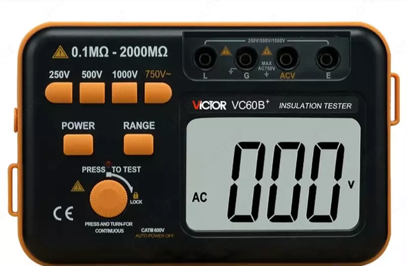 Victor VC60B+ — измеритель сопротивления изоляции Код товара: 49534
