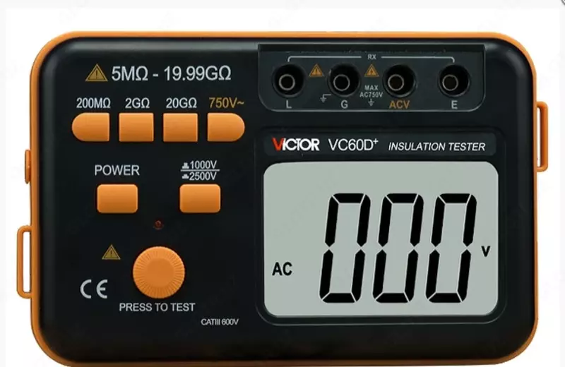 Victor VC60D+ — измеритель сопротивления изоляции