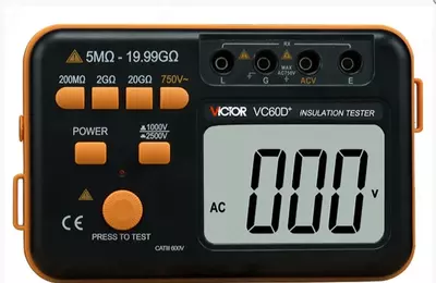 Viktor VC60D+ - izolyatsiyaga chidamlilik o'lchagichi