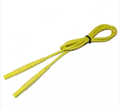 2м с разъемами "банан" желтый