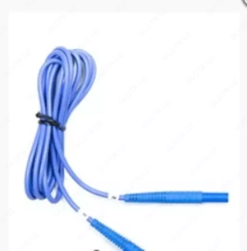 2м с разъемами "банан" голубой