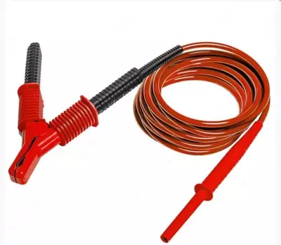 Провод измерительный 5м с разъёмом банан и зажимом Крокодил 15кВ красный - от 29 700 000 сум / шт.