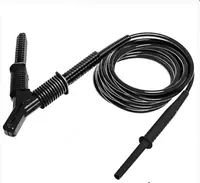 Провод измерительный 3м экранированный с разъемом банан и зажимом Крокодил 15кВ черный